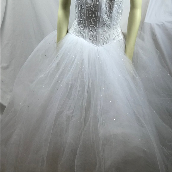 Michael Angelo wedding dress gown size 10 White! - Picture 8 of 8